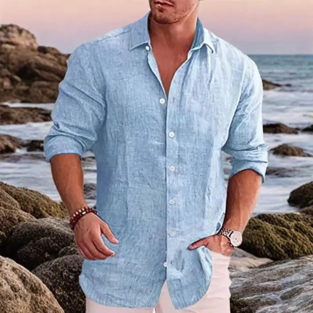 Camicia da uomo in lino