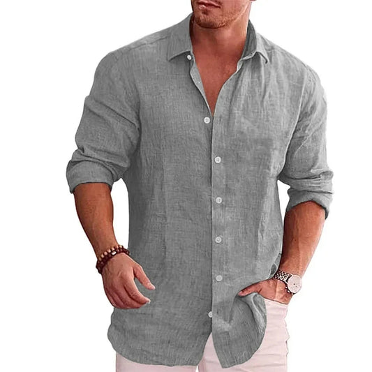 Camicia da uomo in lino