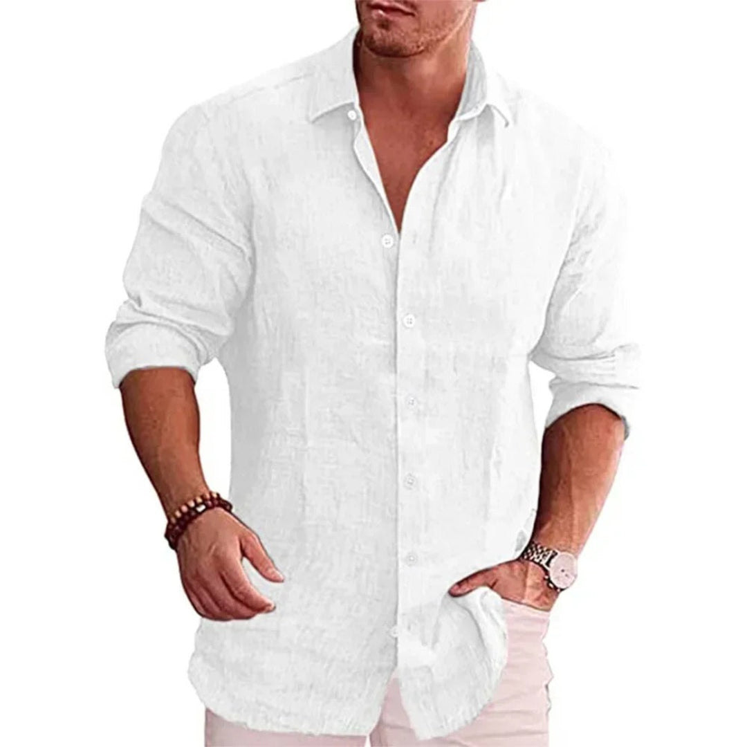 Camicia da uomo in lino