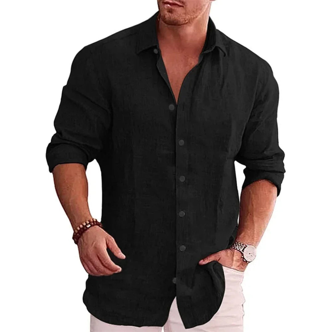 Camicia da uomo in lino