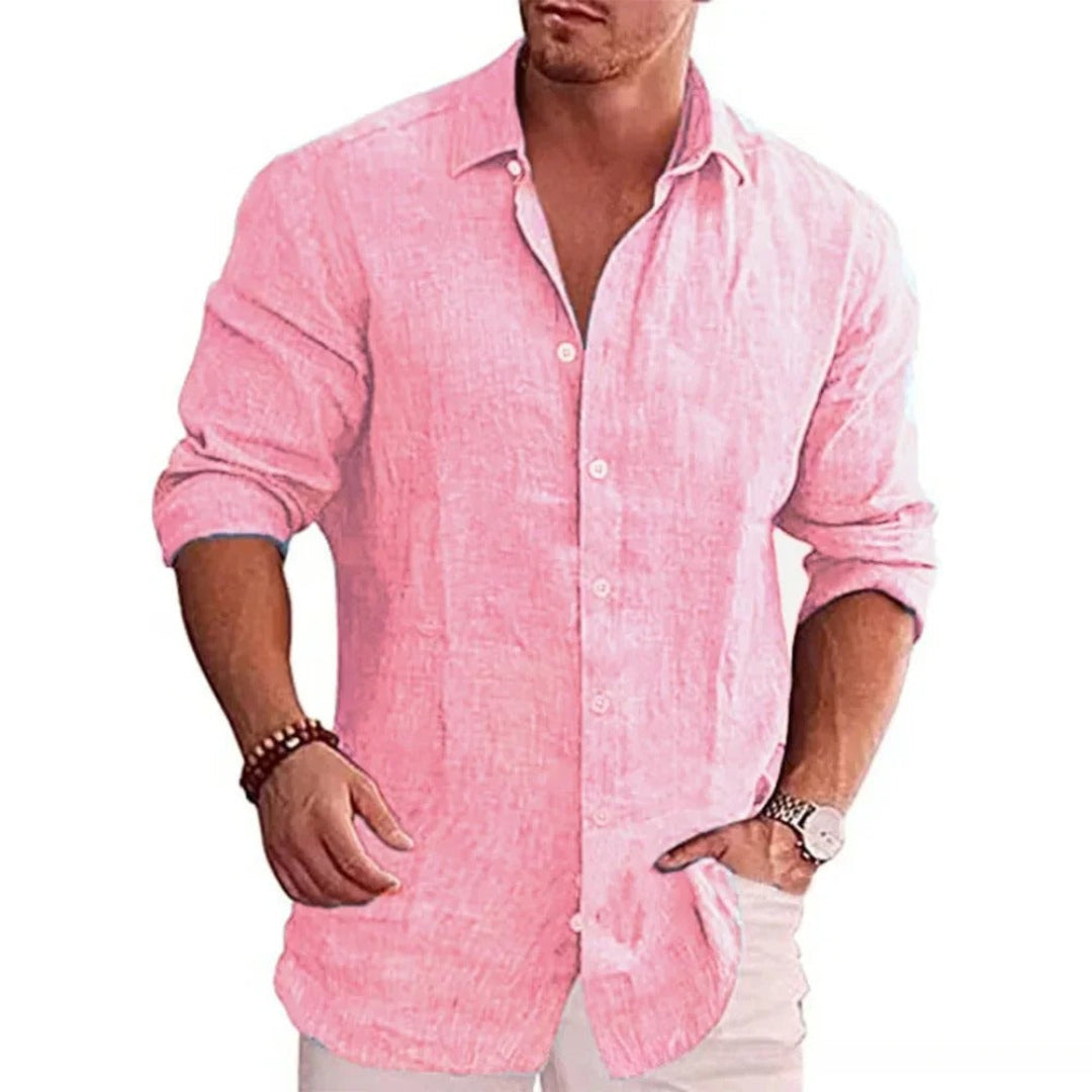 Camicia da uomo in lino